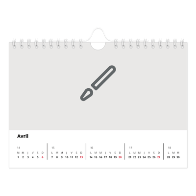 Calendrier photo A5 — Créez votre produit [Avril]