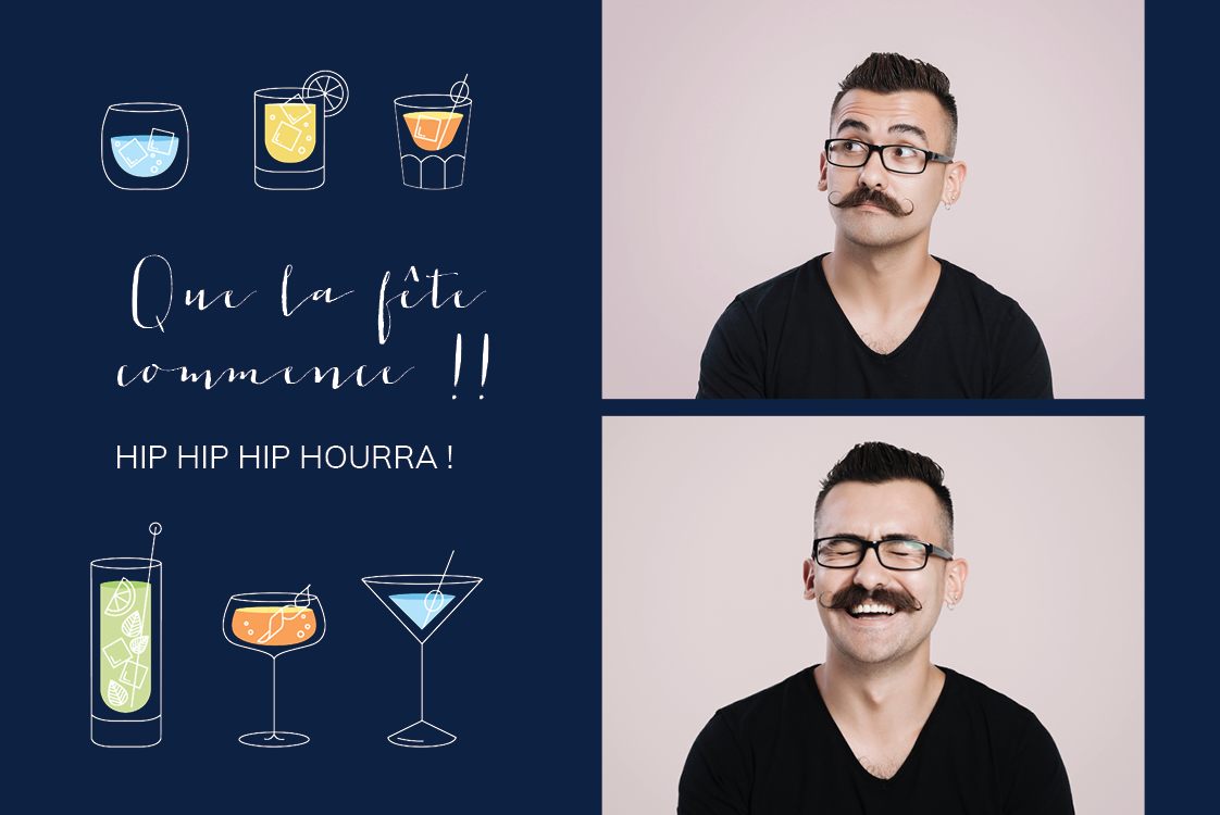 Cartons d'invitation — Cocktail party