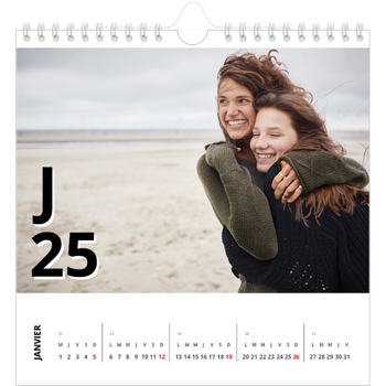 Calendrier photo carré — Jolie lettre