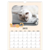 A3 Calendrier annuel — Pattes de chat et gribouillis [Janvier]