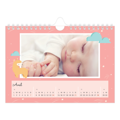 Calendrier photo A5 — Mes petits animaux [Avril]