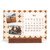 Calendrier de bureau support bois - paysage   — Motifs rétros [couverture]