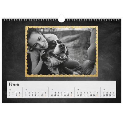 Calendrier photo A3 — Paillete et ardoise [Février]