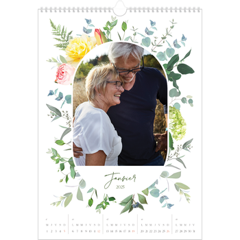 Calendrier photo A3 — Fleurs traditionelles