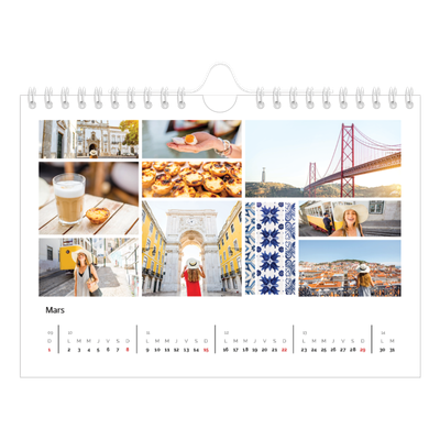 Calendrier photo A5 — Diaporama asymétrique [Mars]