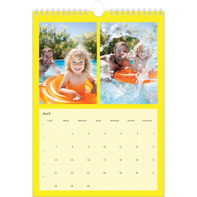 Calendrier photo A4 (20 x 30 cm) — Panel de couleur [Avril]