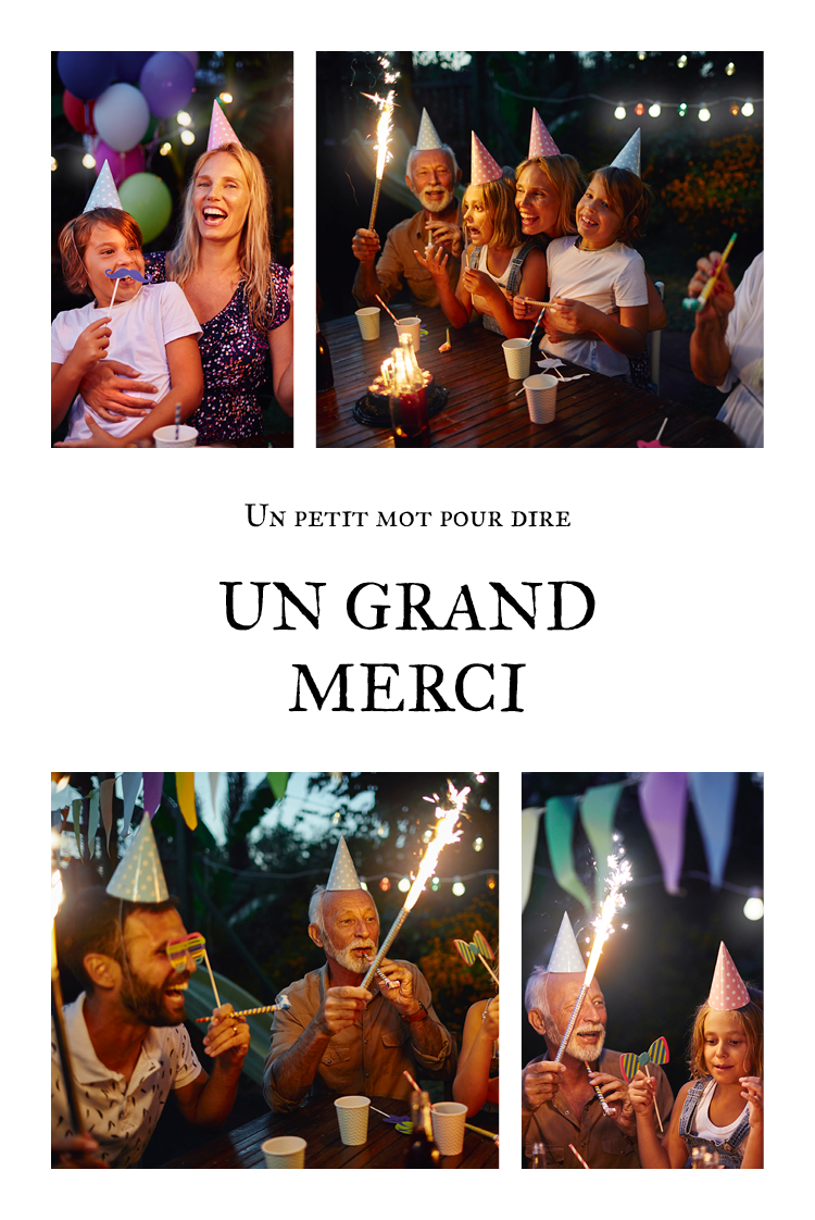 Carte de remerciement — Let's party!