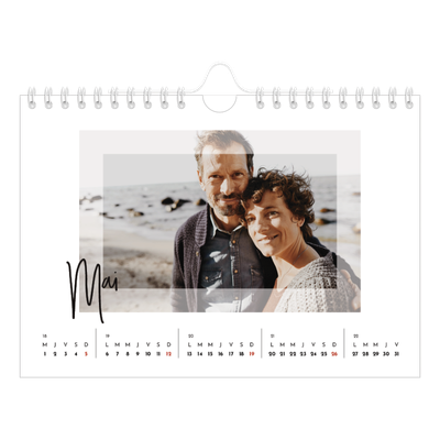 Calendrier photo A5 — Cadre clair [couverture]