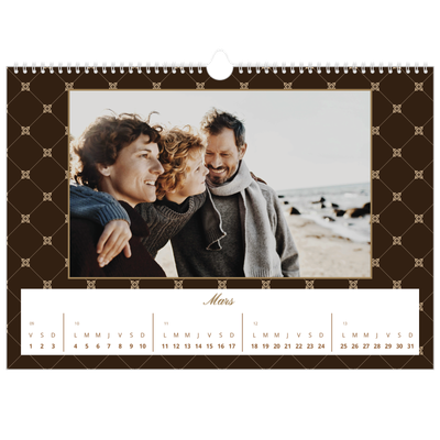 Calendrier photo A3 — Noir et blanc vintage [Mars]