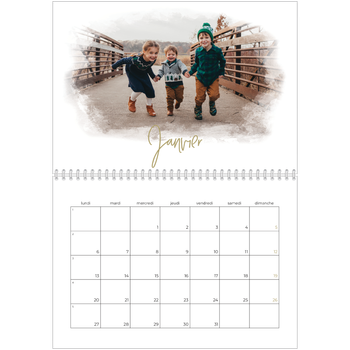 Calendrier photo A4 double — Effet photo