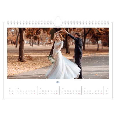 Calendrier photo A4 — Classique cobalt [Mai]