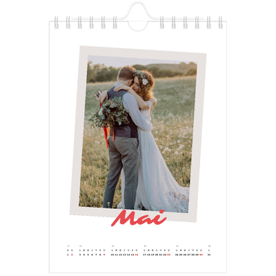Calendrier photo A5 — Signature carmin [Mai]