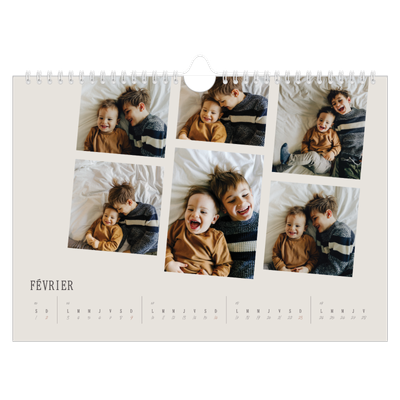 Calendrier photo A4 — Souvenirs en mouvement [Février]