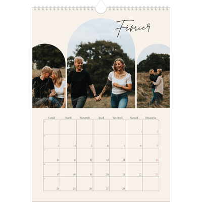 A3 Calendrier annuel — Arche de souvenirs [Février]