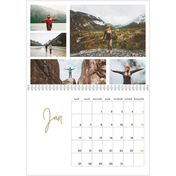 Calendrier photo A4 double — Manuscrit
