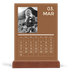 Calendrier de bureau support bois - portrait  — Contemporain audacieux [Mars]