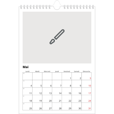 Calendrier photo A4 (20 x 30 cm) — Créez votre produit [couverture]