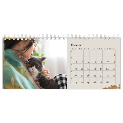 Calendrier de bureau — Classic Gold [Février]