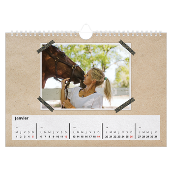 Calendrier photo A4 — Scrapbooking