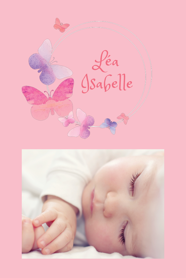 Cartons d'invitation — Papillons à l'aquarelle