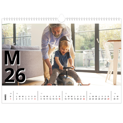Calendrier photo A3 — Jolie lettre [Mars]