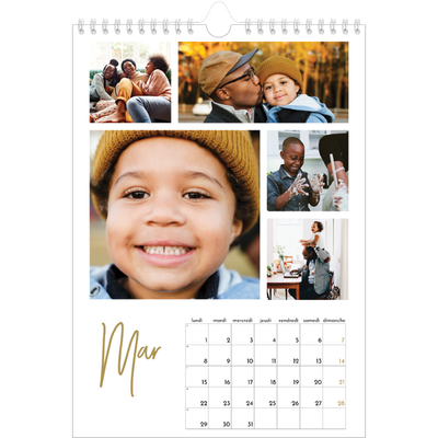 Calendrier photo A4 (20 x 30 cm) — Manuscrit [Mars]