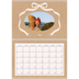Calendrier photo A4 double (30 x 40 cm) — Kraft et nœud [couverture]