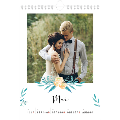 Calendrier photo A4 (20 x 30 cm) — Ornements aquarelle [couverture]