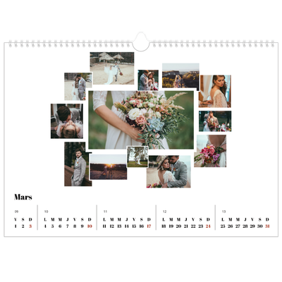Calendrier photo A3 — Formes et collage [Mars]