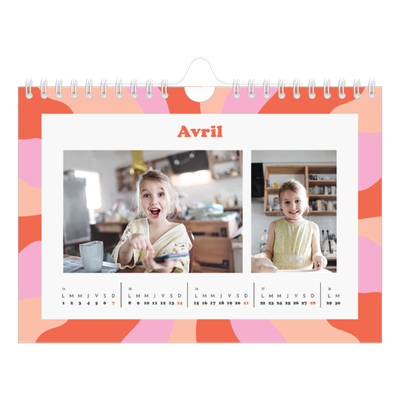 Calendrier photo A5 — Jeu de motifs [Avril]