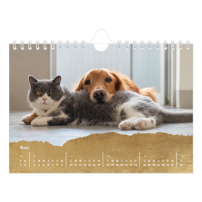 Calendrier photo A5 — Classic Gold [Mars]