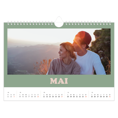 Calendrier photo A4 — Cadres rétro [couverture]