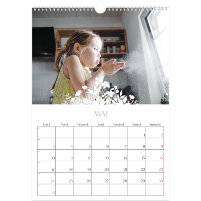 A3 Calendrier annuel — Invitation champêtre [couverture]