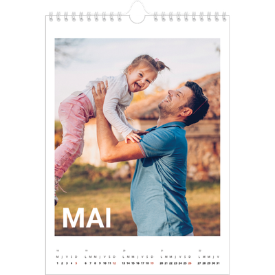 Calendrier photo A4 (20 x 30 cm) — Grand mois [couverture]