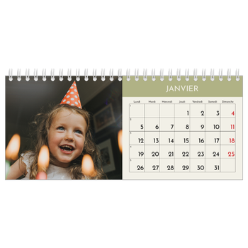Calendrier de bureau — Chapitres pastel