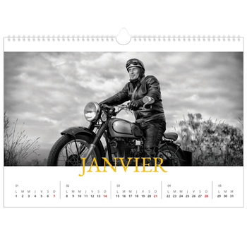 Calendrier photo A3 — Style héritage
