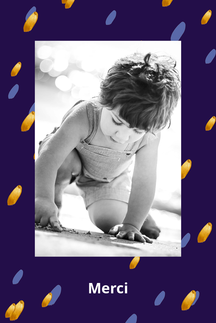 Carte de remerciement — Tâches de peinture