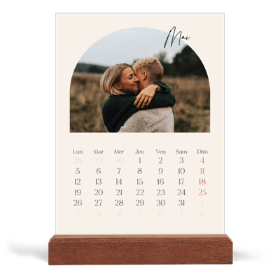 Calendrier de bureau support bois - portrait  — Arche de souvenirs [couverture]