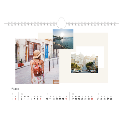 Calendrier photo A4 — Tons neutres [Février]