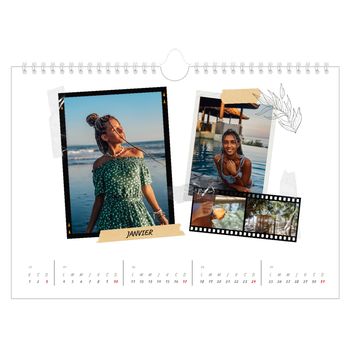 Calendrier photo A4 — Esprit scrapbook