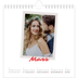 Calendriers annuels carré — Signature carmin [Mars]