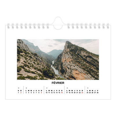 Calendrier photo A5 — Simple photo [Février]