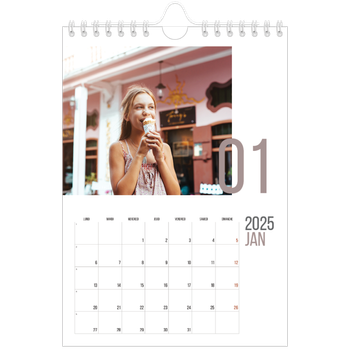 Calendrier photo A5 — Numéros mensuels