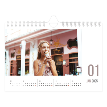 Calendrier photo A5 — Numéros mensuels