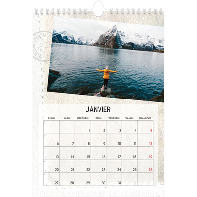 Calendrier photo A4 (20 x 30 cm) — Parts unknown [Janvier]