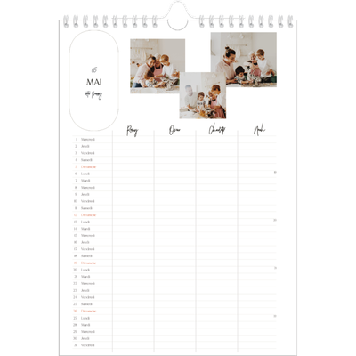 Calendrier familial A4 — Agenda une ébauche - Famille de 4 [couverture]