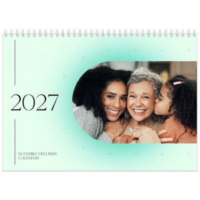 Calendrier photo A4 double (30 x 40 cm) — Dégradé astrologique [couverture]