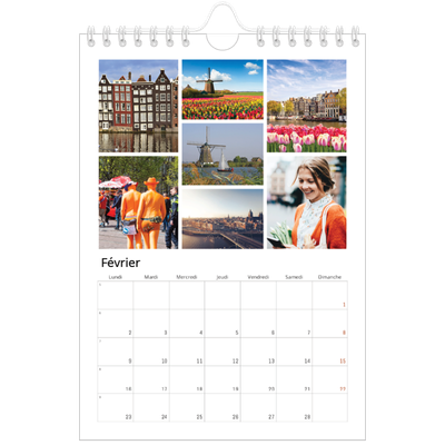 Calendrier photo A5 — Diaporama asymétrique [Février]