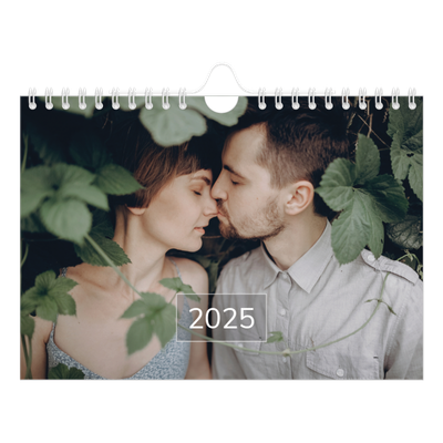 Calendrier photo A5 — Date superposée [couverture]