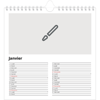 Calendrier photo carré — Créez votre produit